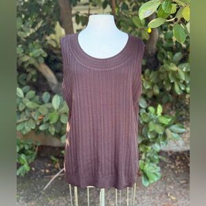 Vintage Jones New York Collection ribbed knit sleeveless top - size 2X